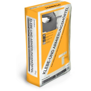 Sack Tassullo Klebe- und Armierungsmörtel, 25 kg, für Vollwärmeschutz-Systeme.