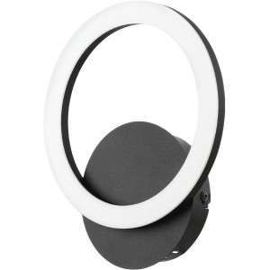 Moderne LED-Wandleuchte Parrapos-Z von Eglo in Weiß und Schwarz. Smarte Leuchte für Wohnräume.