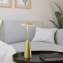 EGLO LED Akku-Tischleuchte PICCOLA, Messing gebürstet, dimmbar, H 28cm, IP54 für den Außenbereich.