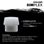 Halder Simplex Schonhammer Ø 80 mm Superplastik   TPE-soft Blau mit Tempergussgehäuse_7
