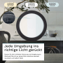 LUXULA LED Aufbauleuchte 24W IP44-Geschützt 2400lm Lichtfarbe Einstellbar CCT Deckenleuchte Rund Ø229x34mm Badezimmerlampe Schwarz_3