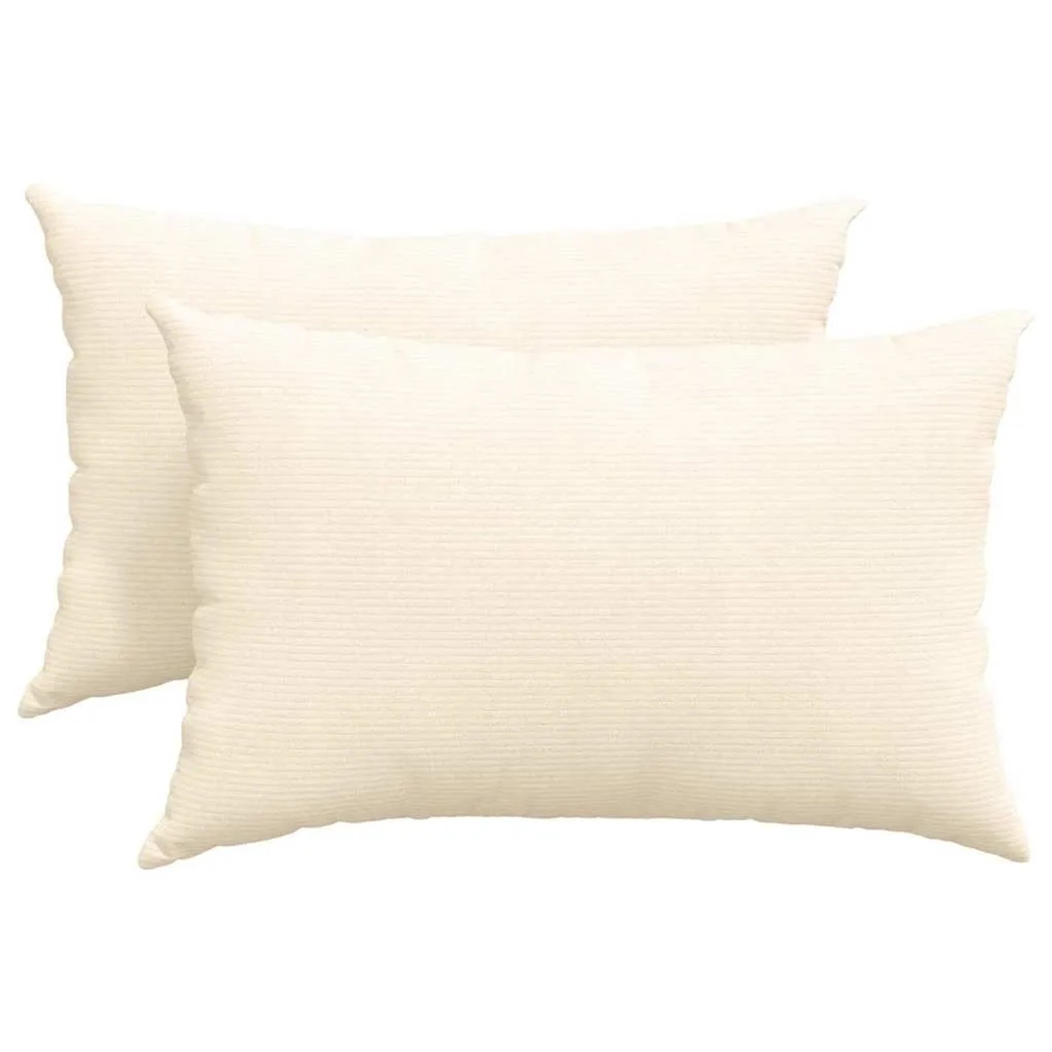 vidaXL Sofakissen 2 Stück Creme 60 x 40 cm Cordstoff 42013690