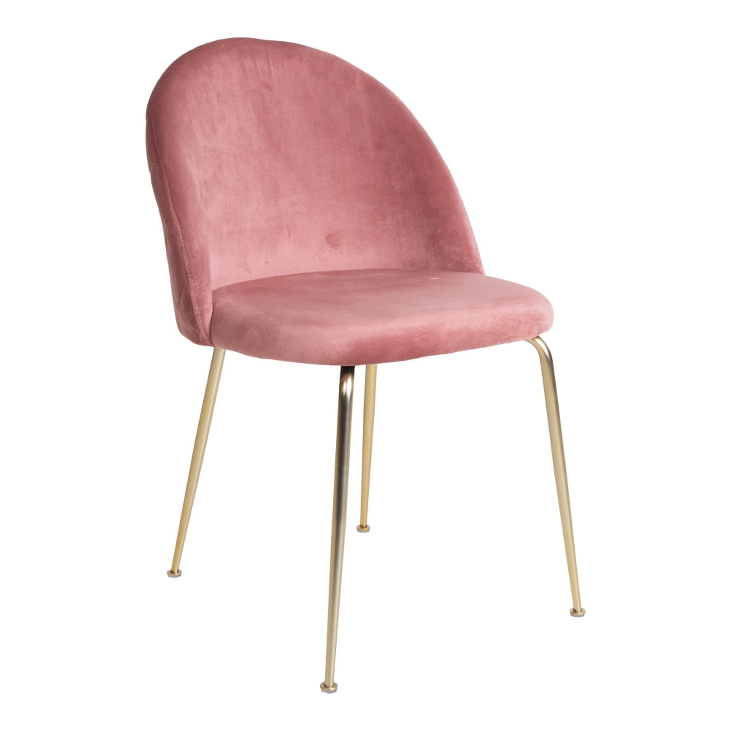 ebuy24 Geles Esszimmerstuhl Rosa Velour Beine im Messing Look günstig online kaufen