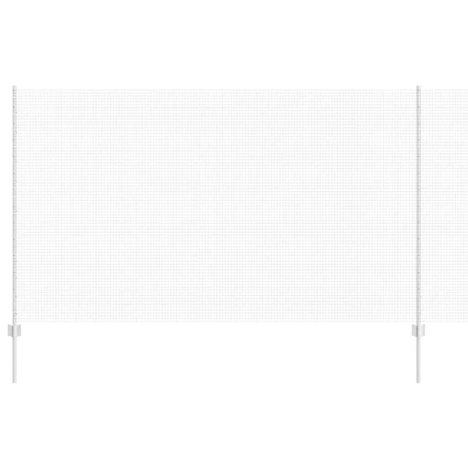 vidaXL Zaun mit Pfosten Silber 1,4 x 50 m Stahl 3336404 günstig online kaufen