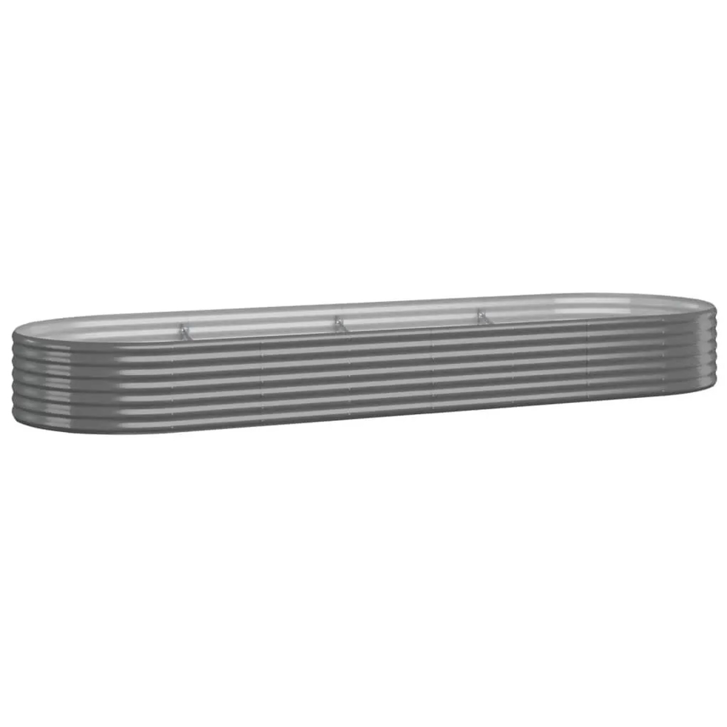 vidaXL Hochbeet Verzinkter Stahl 322x100x36 cm Grau 318999