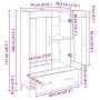 vidaXL Highboard Artisan-Eiche 70 x 31 x 115 cm Verbundholz und Eisen 880861_11