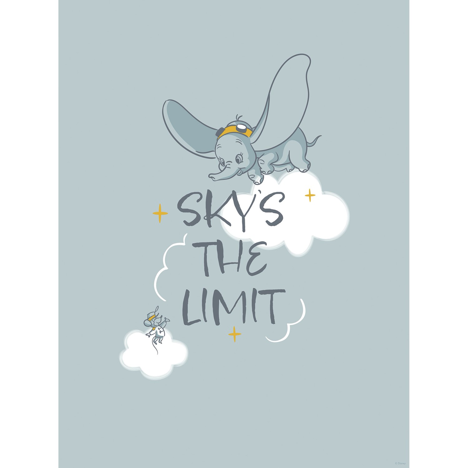 Komar Wandbild Disney Dumbo Sky's the Limit 30 cm x 40 cm Blau günstig online kaufen