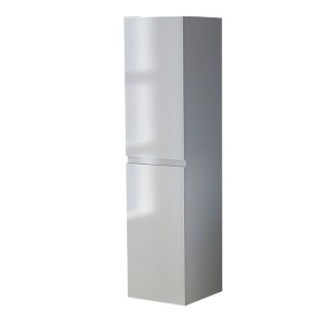 Weißer Jet-Line Hängeschrank mit Hochglanzfront für Badezimmer, 160 cm hoch.