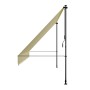 Beige Klemmmarkise Kapstadt 400x120 cm, flexibel und ohne Bohren montierbar.