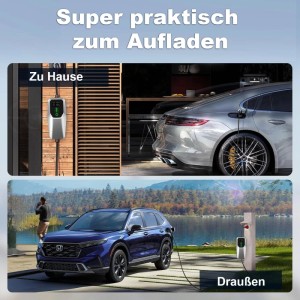 Junsun EV Ladegerät 11 kW Typ 2 - 5 m Kabel 3-phasig 6-16 A Einstellbar