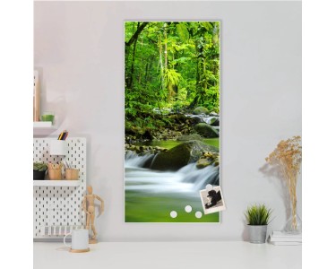 Banjado Magnettafel 30x75 Cm – Magnetwand Aus Metall Mit Motiv, Inkl. 4 Magneten & Montagezubehör