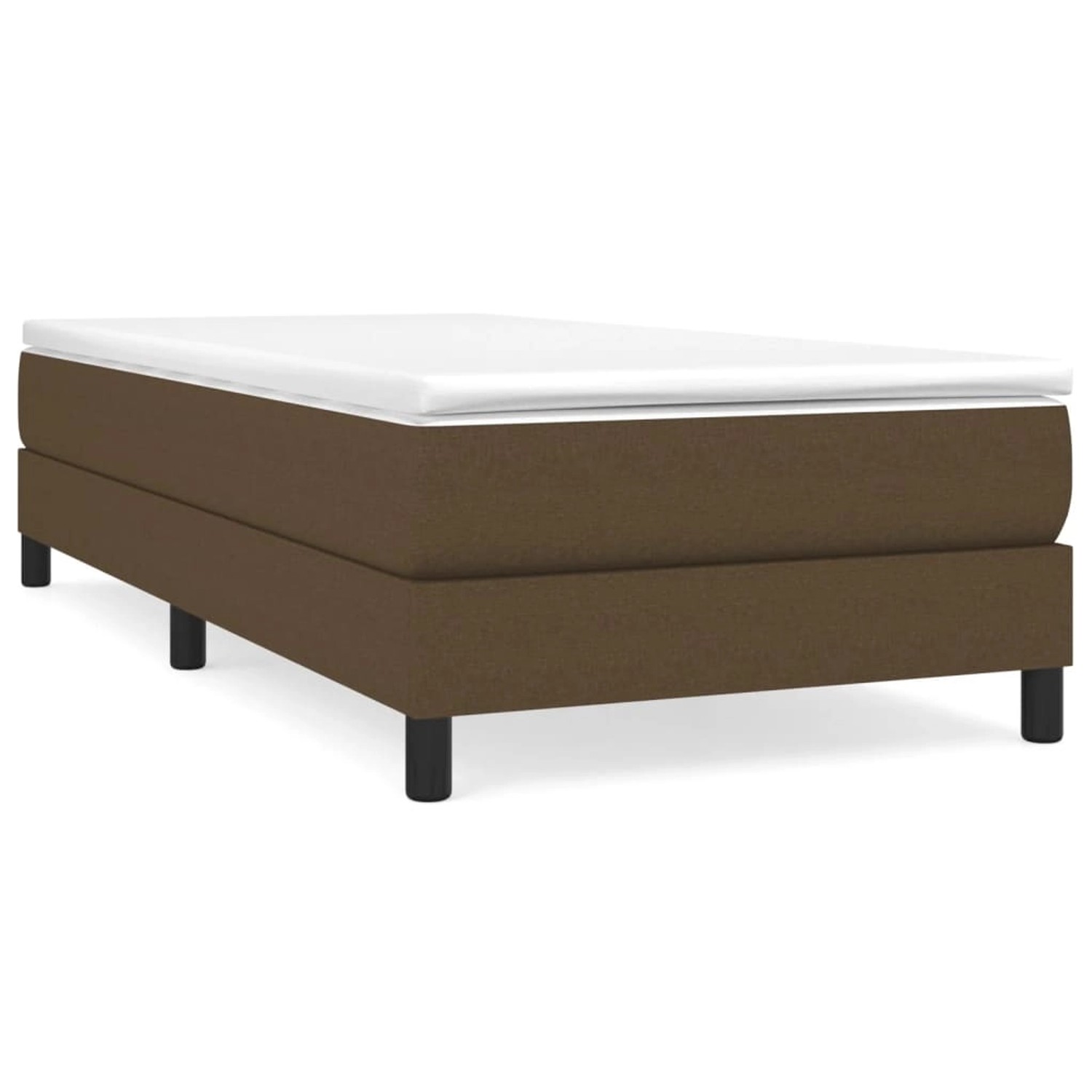 vidaXL Boxspringbett Dunkelbraun 100x200 cm Stoff1348316 günstig online kaufen