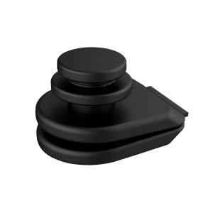 Schwarzer Schöner Wohnen Duschvorhanggleiter Jete (16er Set) für Duschstangen.