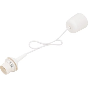 Weißes E27 Leuchtenpendel, 80 cm, für Lampeninstallation im Innenbereich.