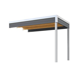 Weka Anbau 2 für Batu 1 Gartenhaus, dunkelgrau, 300x200 cm. Zubehör für Gartenhäuser.