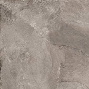 Graue Feinsteinzeug Bodenfliese, 60x60 cm, matte Steinoptik für Innen- und Außenbereich.