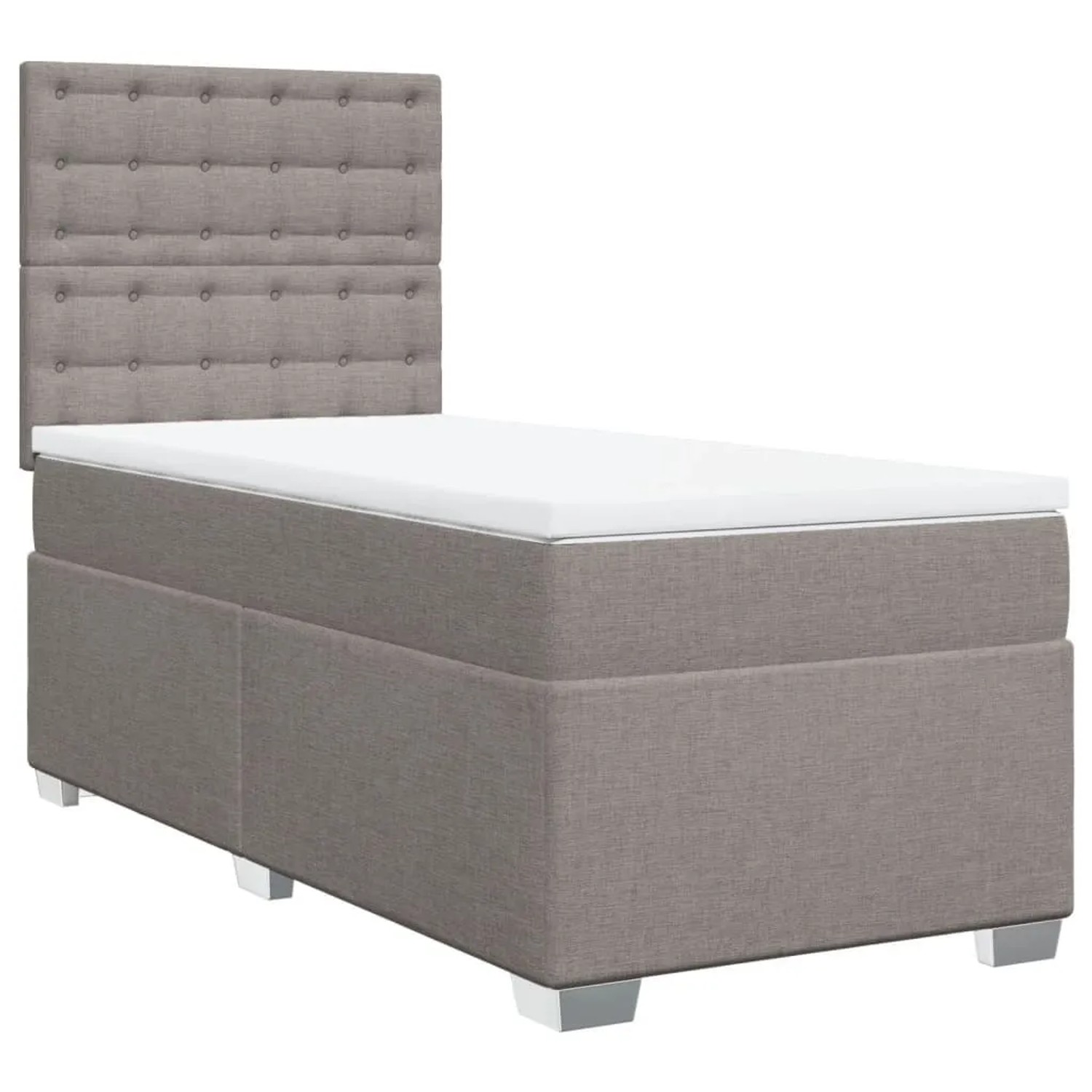 vidaXL Boxspringbett mit Matratze Taupe 80x200 cm Stoff 3292633 günstig online kaufen