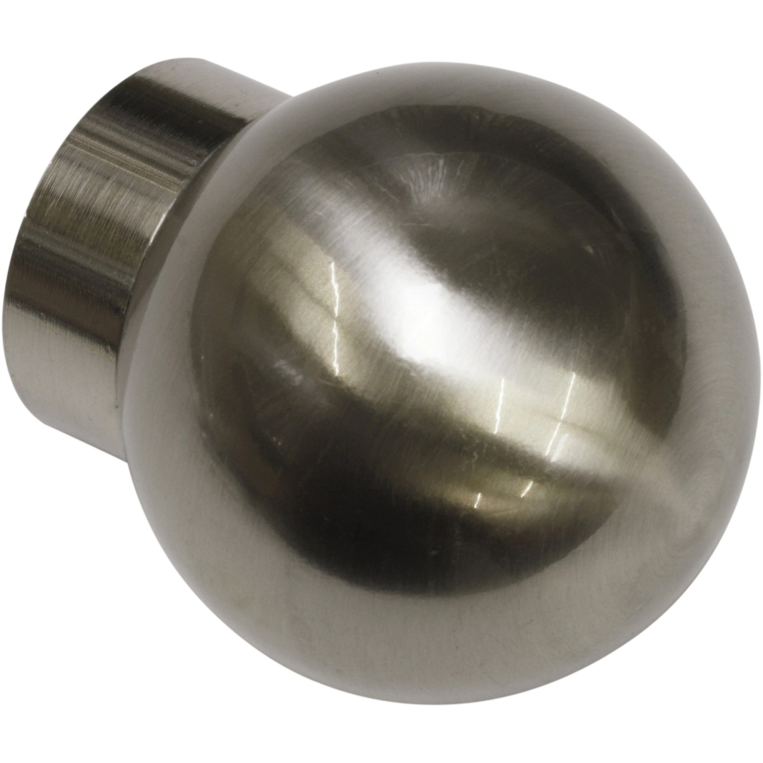 Gardinia Endknopf Windsor Ball Edelstahloptik 2-er Pack