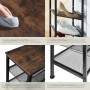 Tectake Schuhregal Wolverhampton Industrial Style Holz und Stahl  75 50 x 30 50 x 69 50 cm Industrial Holz Dunkel  Rustikal_5