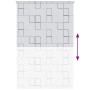vidaXL Duschrollo 140x240 cm mit Quadratmuster, teilweise abgerollt.