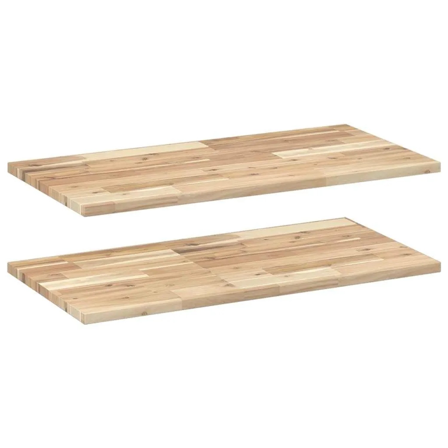 vidaXL Schweberegale 2 Stk 80x40x2 cm Massivholz Akazie Unbehandelt 3279396