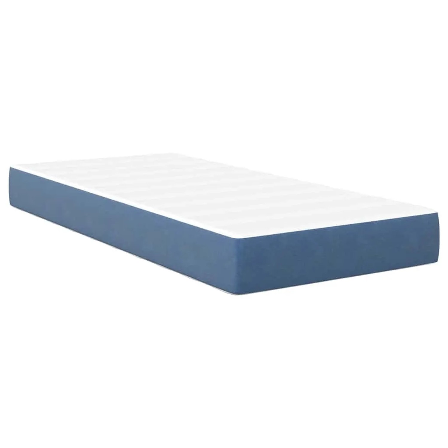 vidaXL Bettmatratze mit Matratze Blau 90 x 200 cm Stoff 42008269