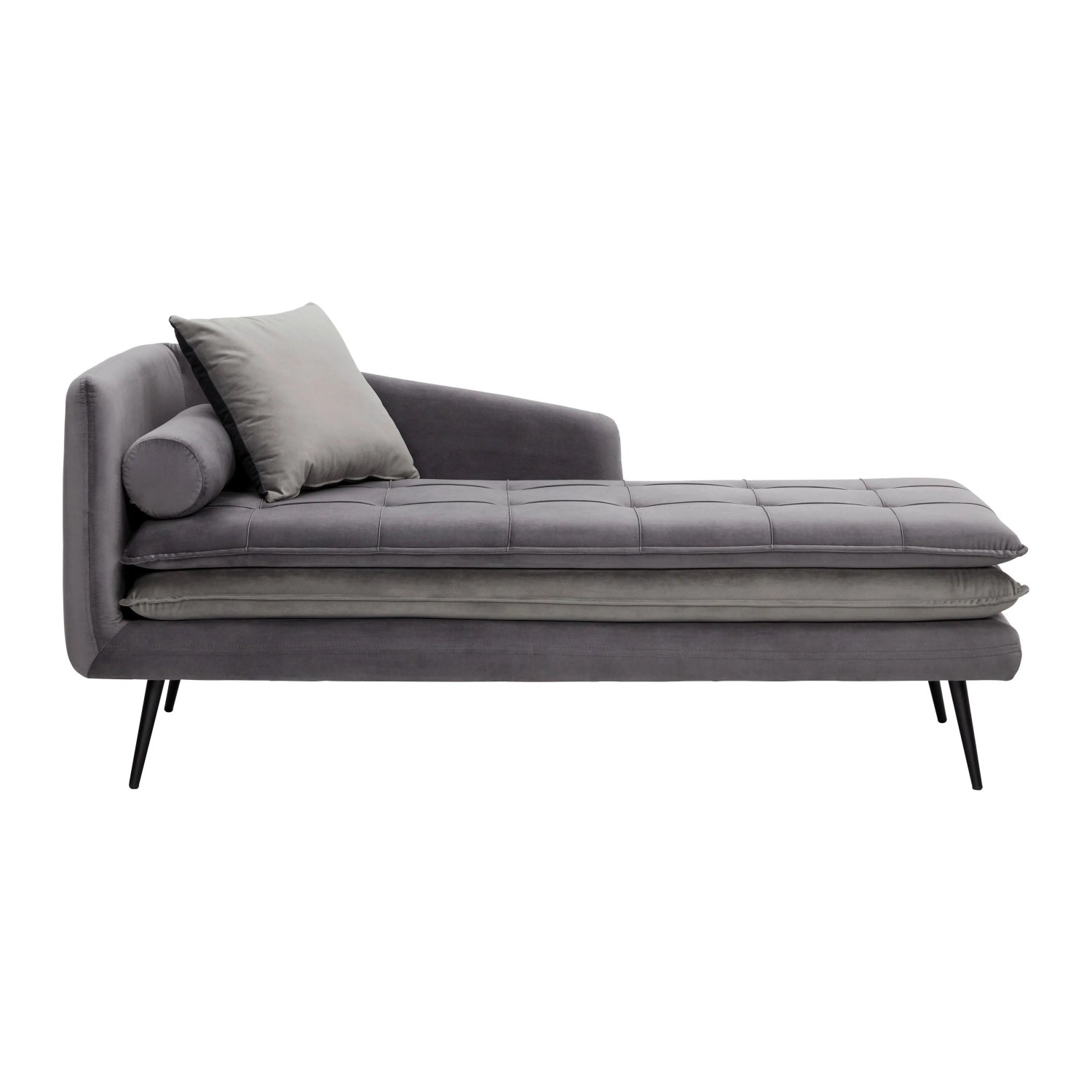 Bessagi Home Relaxliege Emilia Grau Samt