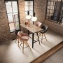 Bessagi Home Barhocker Leonie Dunkelgrau Webstoff Drehbar Gepolstert_8