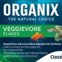 Oase Organix Veggievore Flakes Fischfutter, 250ml Packung für pflanzenfressende Fische.