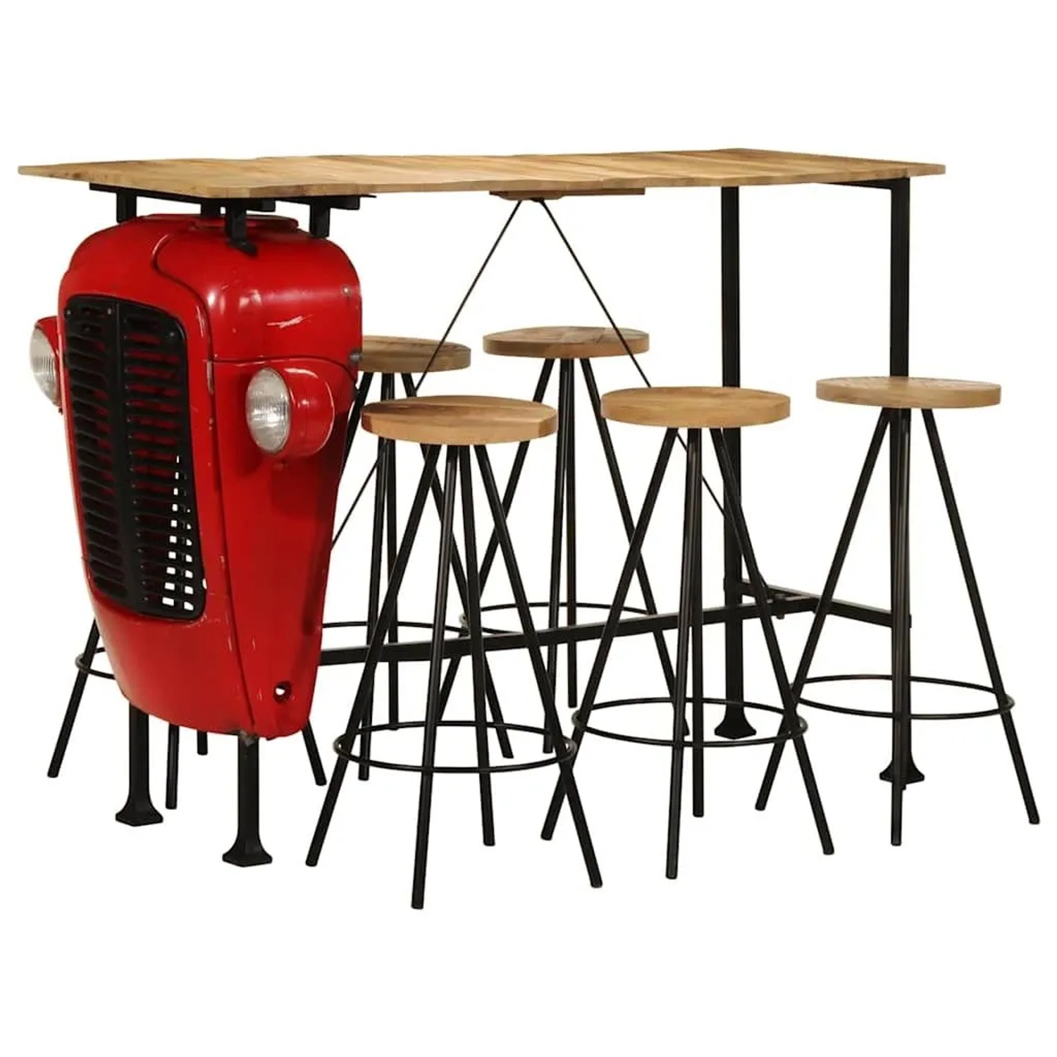 vidaXL 7 Tlg Bar-Set Massivholz Mango 4009370