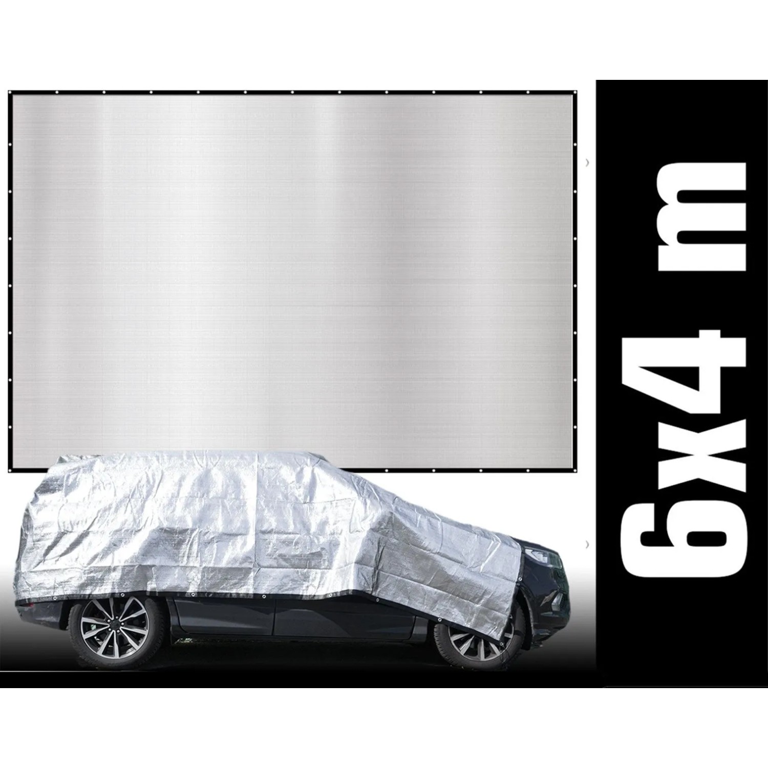 AMANKA Aluminium Schattennetz - 6 x 4 m