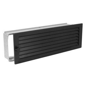 Häusler Warmluftgitter WG 4515 S Lüftungsgitter Schwarz 450 x 150mm Abluftgitter