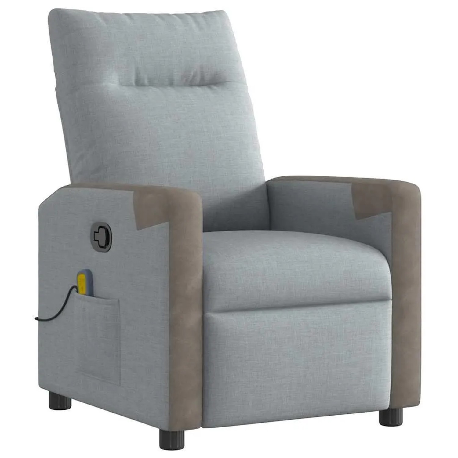 vidaXL Massagesessel Hellgrau Stoff 4104844