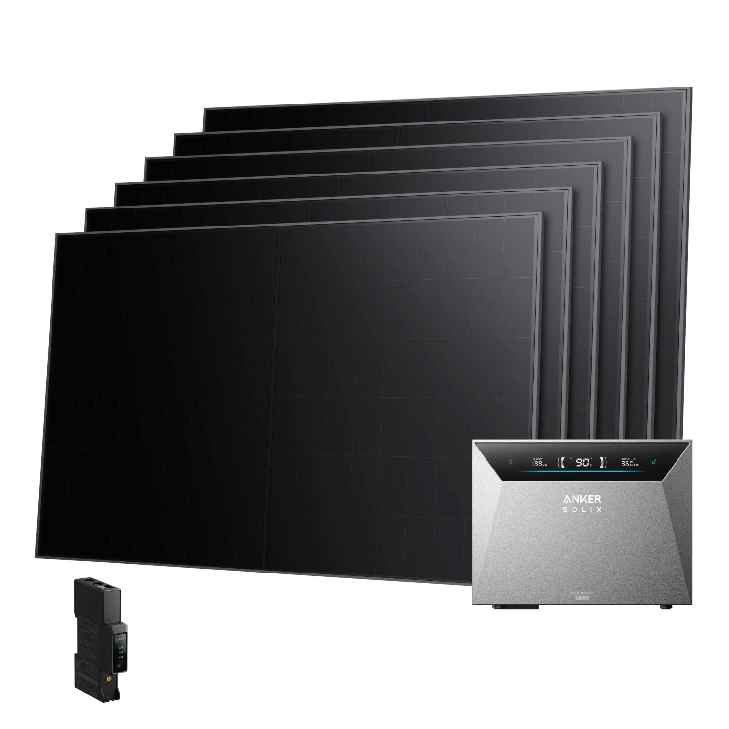 Anker SOLIX Balkonkraftwerk 6×480 Wp mit Solarbank 4 E5000 Pro und Smart Meter Gen 2