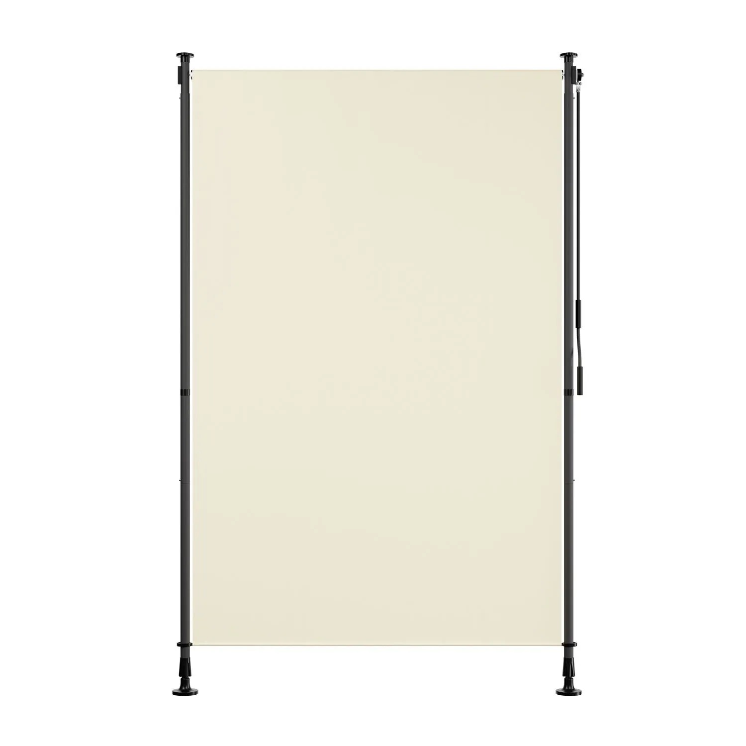 Beige Juskys Senkrechtmarkise Barbados 120x310 cm für Balkon & Terrasse.