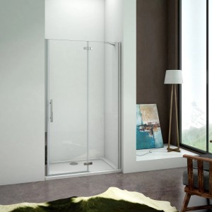 Duschparadies 76 x 195cm Duschtür Nischentür Dusche Drehtür 6mm Nano Glas Dusche
