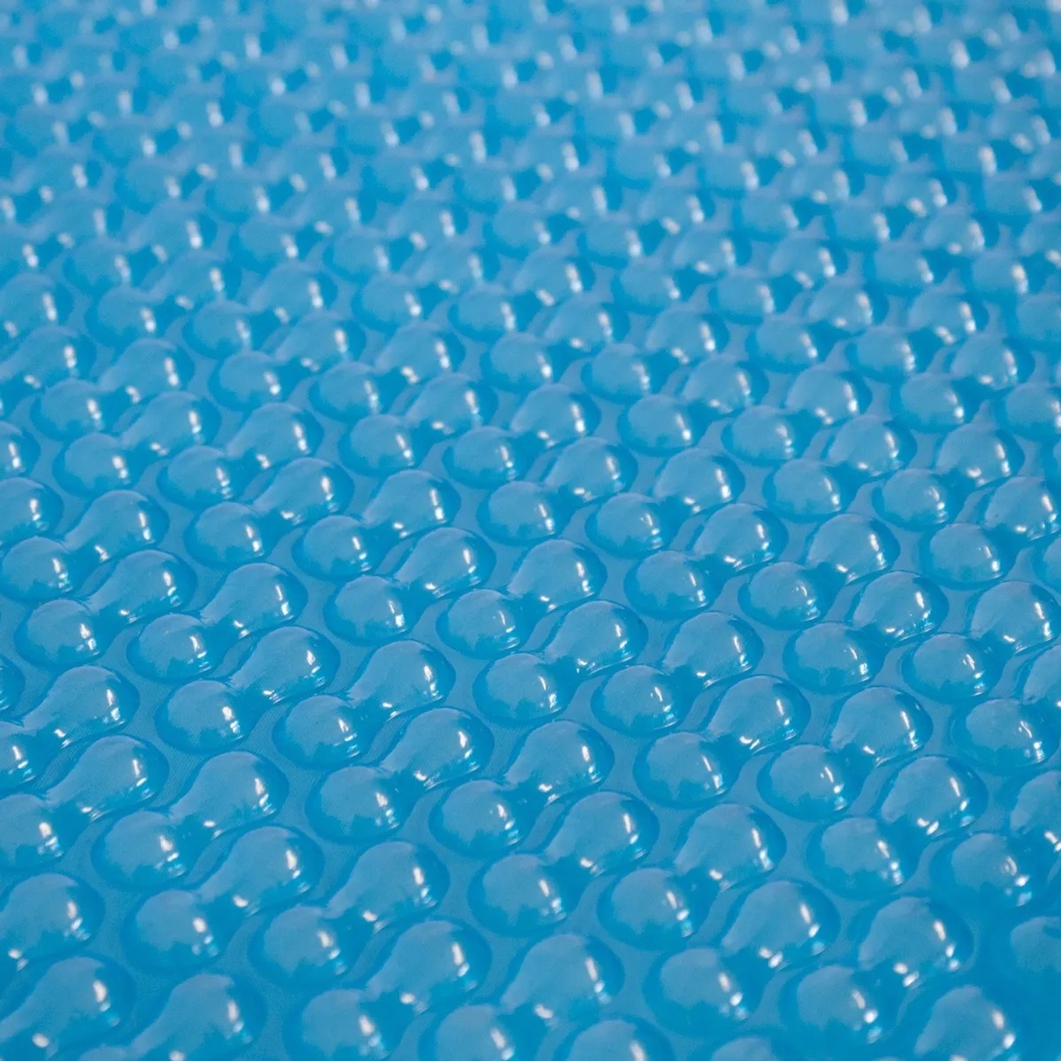 Hellblaue Evolution Solarplane 400µm GeoBubble für achteckige Holzpools bis 355cm.