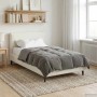 vidaXL Sommerdecke Gepolstert Hellgrau 140 x 200 cm Mikrofaser 42025918_4