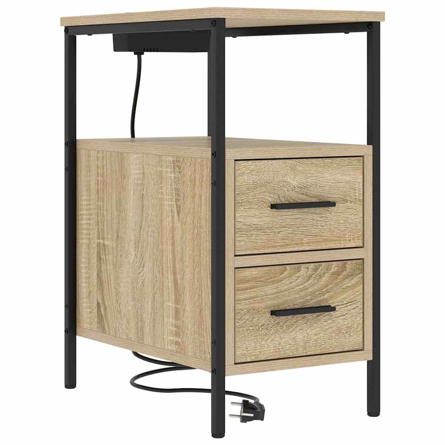 vidaXL Nachttisch Sonoma-Eiche 30 x 48 x 61 cm Holzwerkstoff 859412 günstig online kaufen