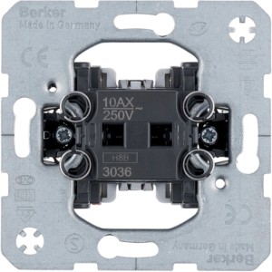 Berker Wechselschalter Einsatz, beleuchtbar, für Relaiseinsätze und Schalteinsätze.