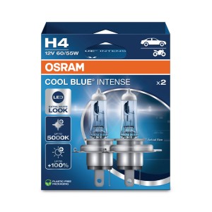 Osram H4 Cool Blue Intense Halogenlampe, 2er-Pack für Autoelektrik.