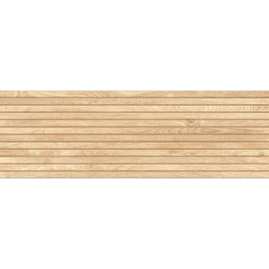 Helle-beige Wandfliese in Lamellenoptik, 89x29 cm, für moderne Wandgestaltung.