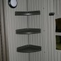 Lifetime Eckregal, 2er Set, für Gerätehaus, anthrazit. Eckregale zur Montage im Gartenhaus.