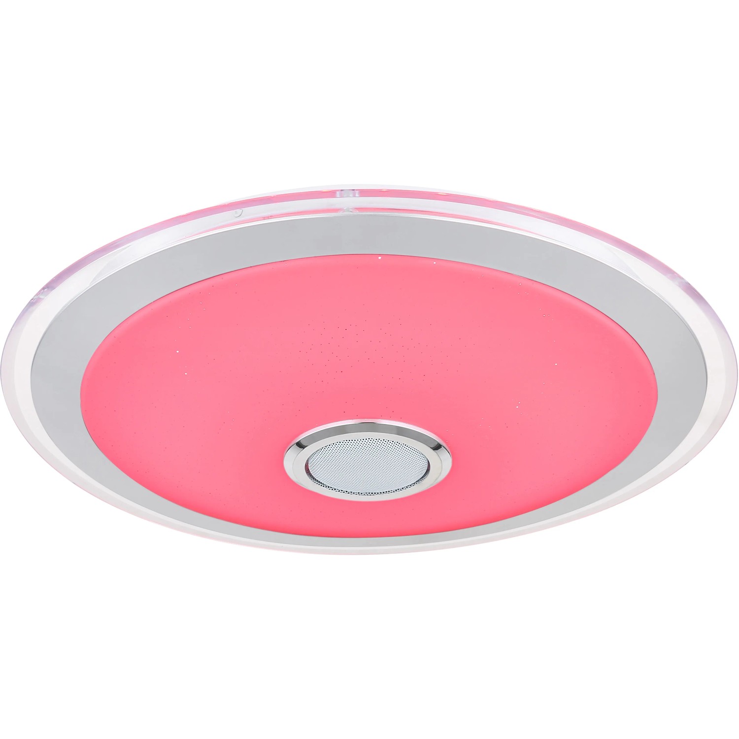 Weiße Globo LED-Deckenleuchte Dunny, 2-flammig, mit Lautsprecher und Farbwechsler.