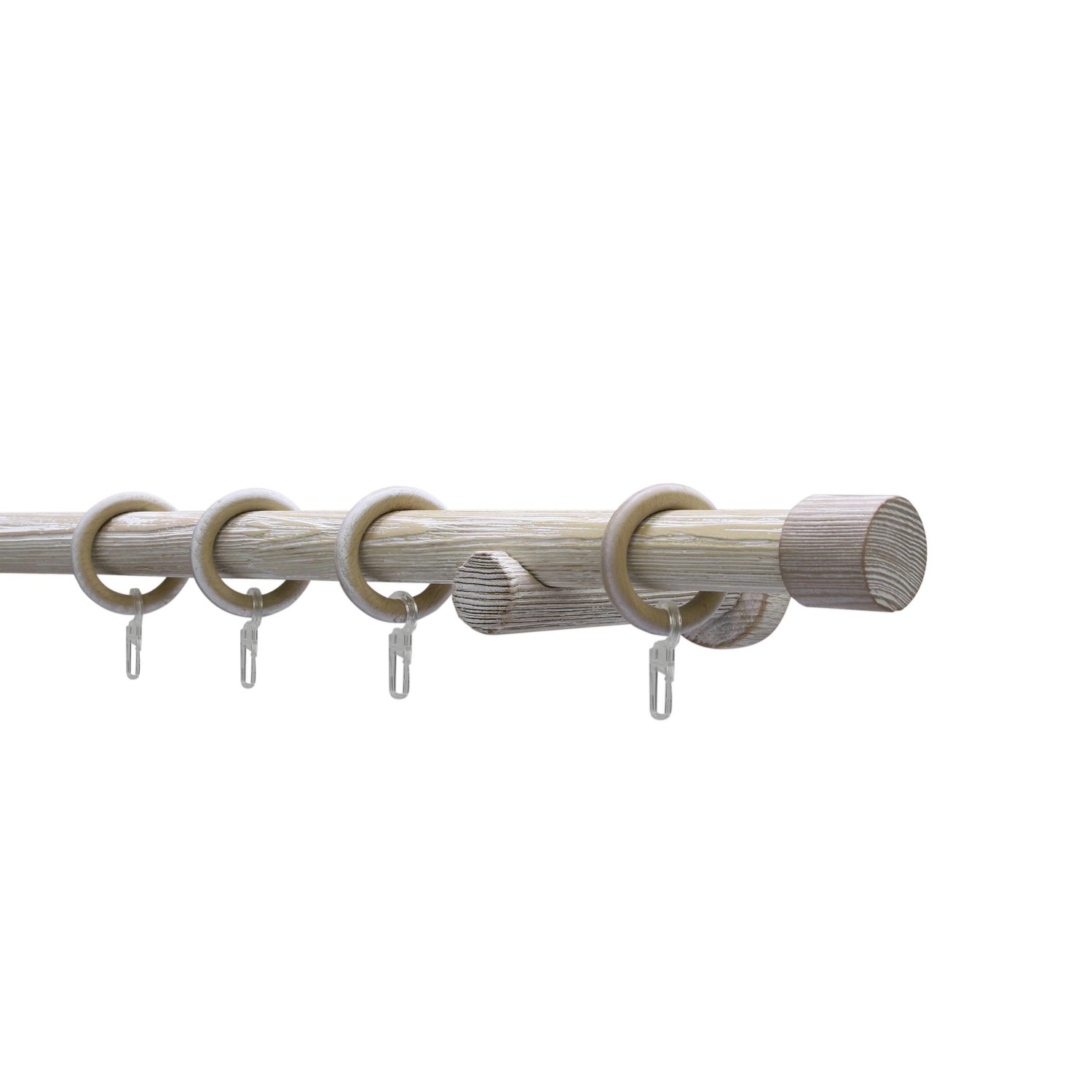 Schöner Wohnen Wandträger Mira für Gardinenstange in Castell-Eiche Optik, Durchmesser 25mm.