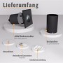 SSC-LUXon Juavi 4er Set Bodeneinbaustrahler schwarz, Zubehör: Einbaudose, Inbusschlüssel, Glasscheiben, Anleitung.