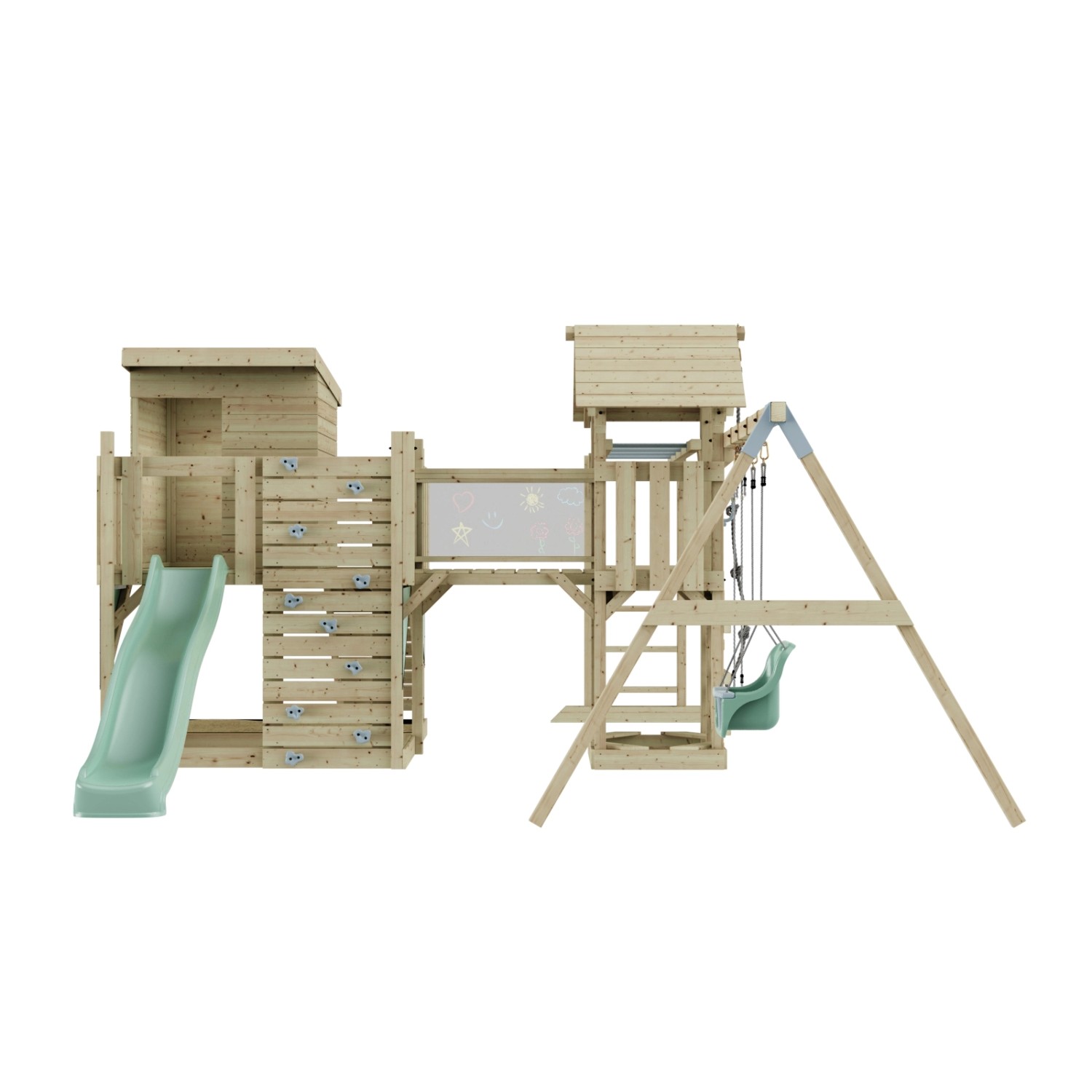 OutdoorToys Spielturm Malou mit Babyschaukel Mintgrün günstig online kaufen
