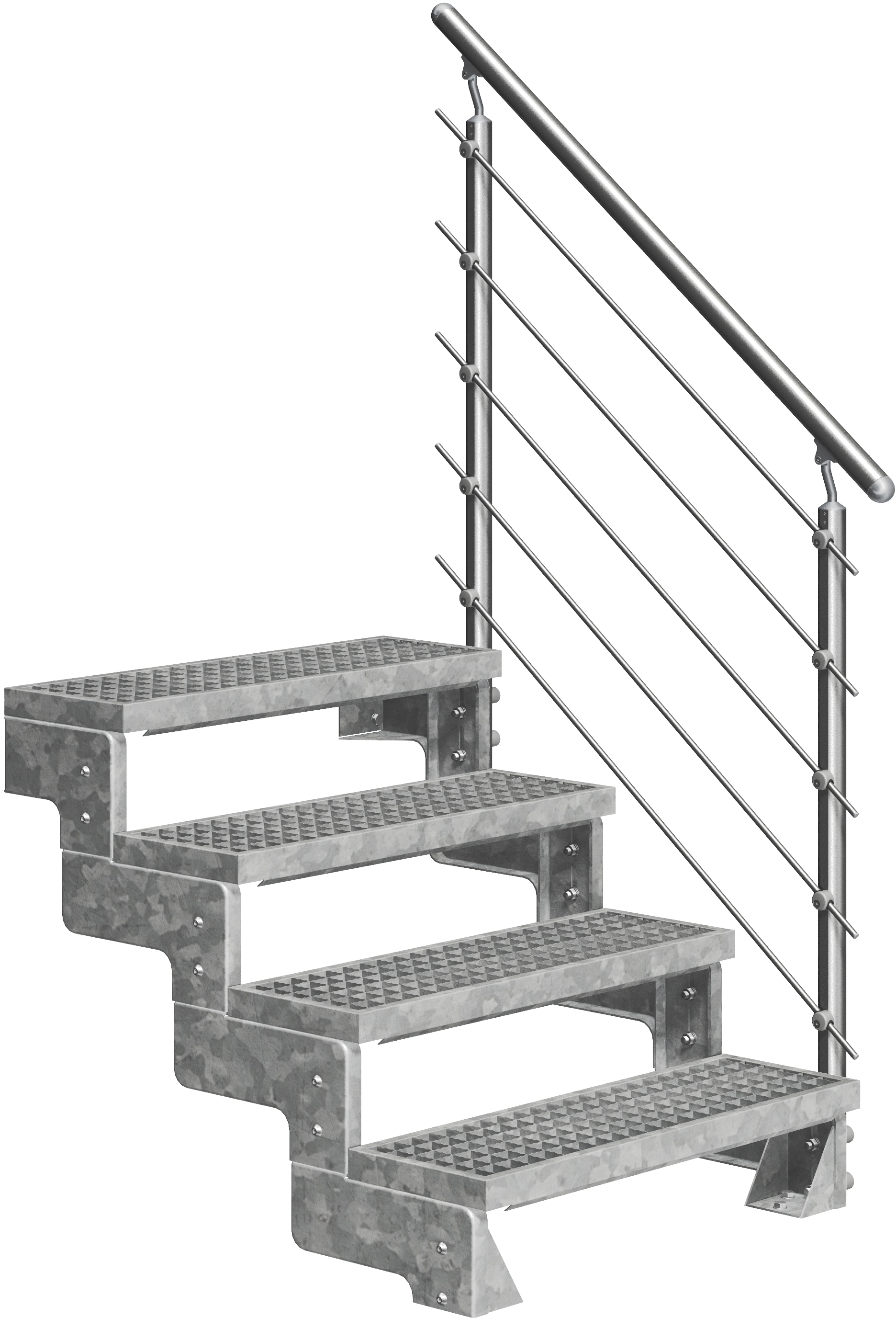 Dolle Außentreppe Gardentop 4 Gitterroststufen 100 cm inkl. Prova