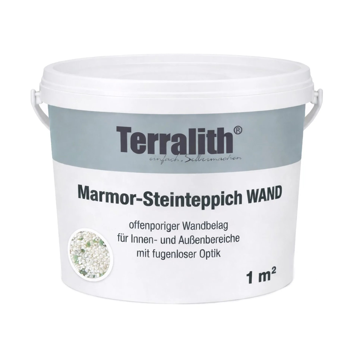 Terralith Edelsteinteppich Wand Aventurin Bianco für 1 m²
