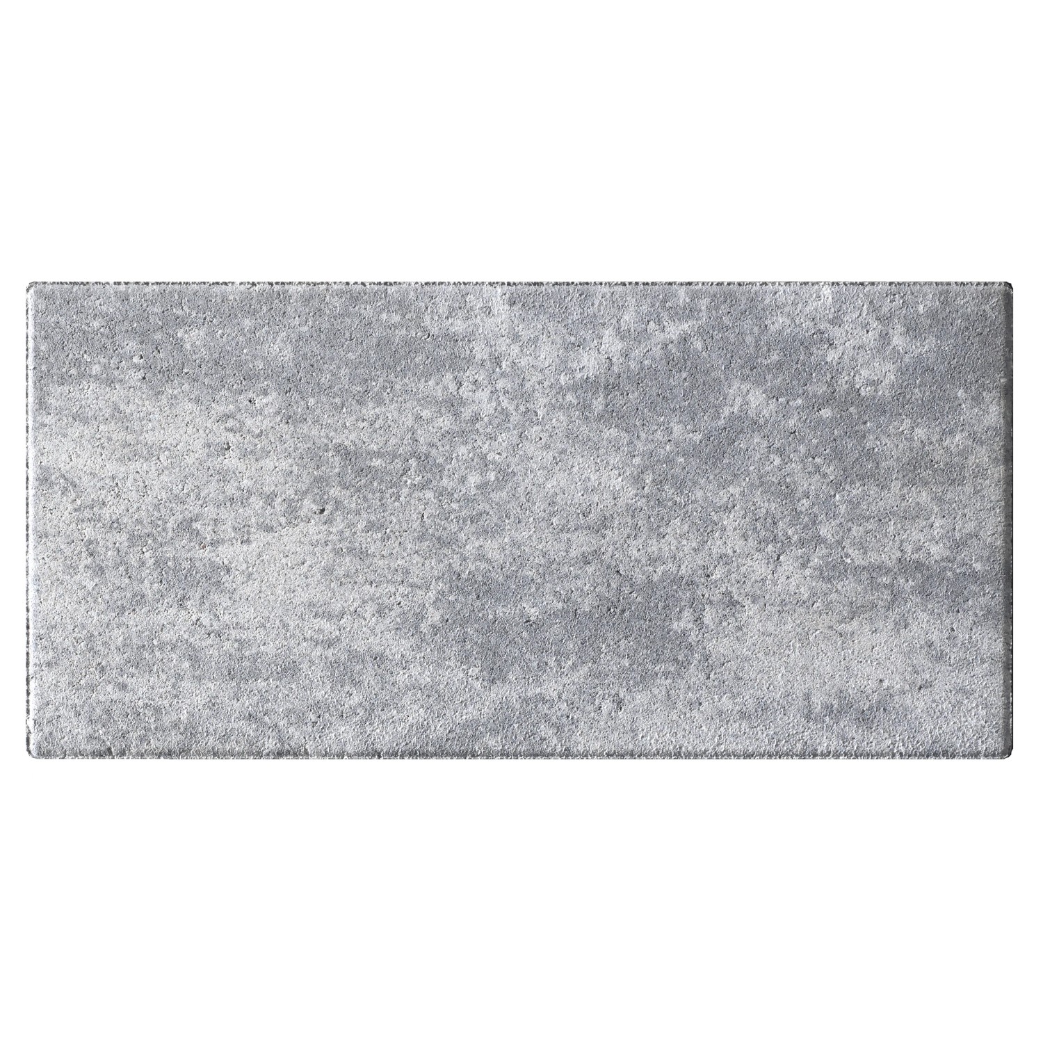 Kann Pflasterstein Rayon Grau-Alpin, 40x20x7,5 cm, mit feiner Betonoberfläche und Streifendesign.